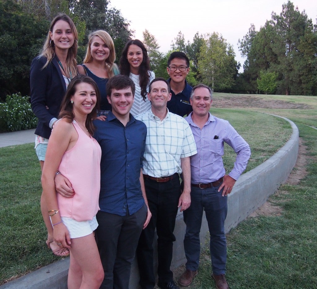 Steven Hsu, on far upper right, spent eight weeks over the summer with this group of fellow veterinary students from across the US and Canada.